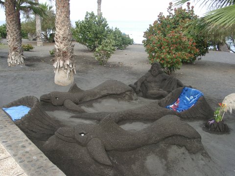 Sandskulpturen in Puerto de la Cruz