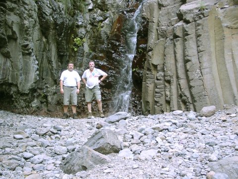 VGR/Wasserfall - Andreas und Christian am Wasserfall